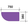 Cubby Curved End Seat (Right)